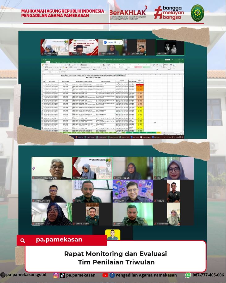 Rapat Monitoring dan Evaluasi Tim Penilaian Triwulan