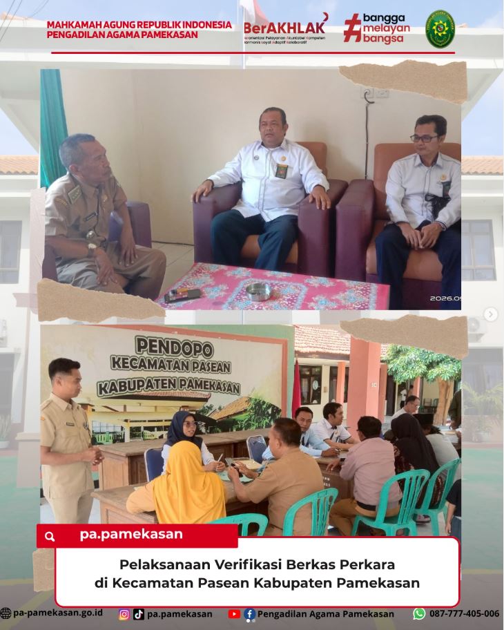 Pengadilan Agama Pamekasan Kelas IB Laksanakan Verifikasi Berkas Perkara di Kecamatan Pasean
