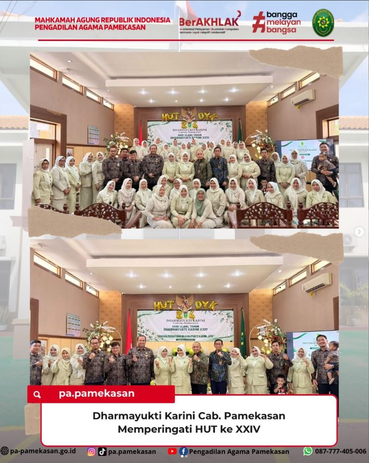 Dharmayukti Karini Cabang Pamekasan Memperingati HUT ke XXIV