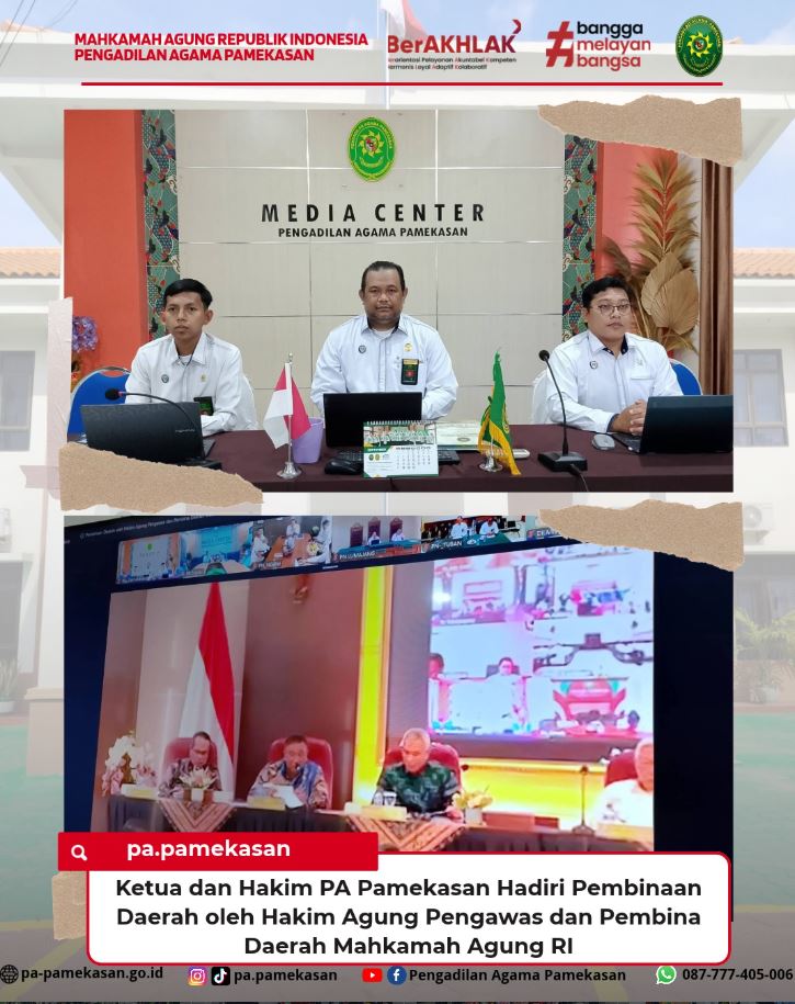 Pengadilan Agama Pamekasan Ikuti Pembinaan Daerah Mahkamah Agung RI Secara Daring