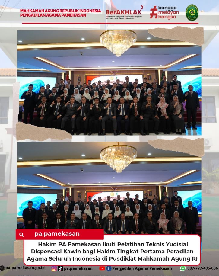 Hakim PA Pamekasan Ikuti Pelatihan Teknis Yudisial Dispensasi Kawin Mahkamah Agung RI