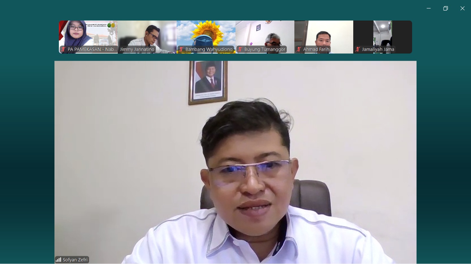 Pengadilan Agama Pamekasan Gelar Rapat Reviu Sop Secara Daring
